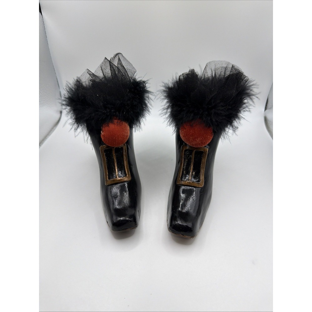 Collectible‎ Decorative Witch's Shoes. Halloween Shoes. 6''